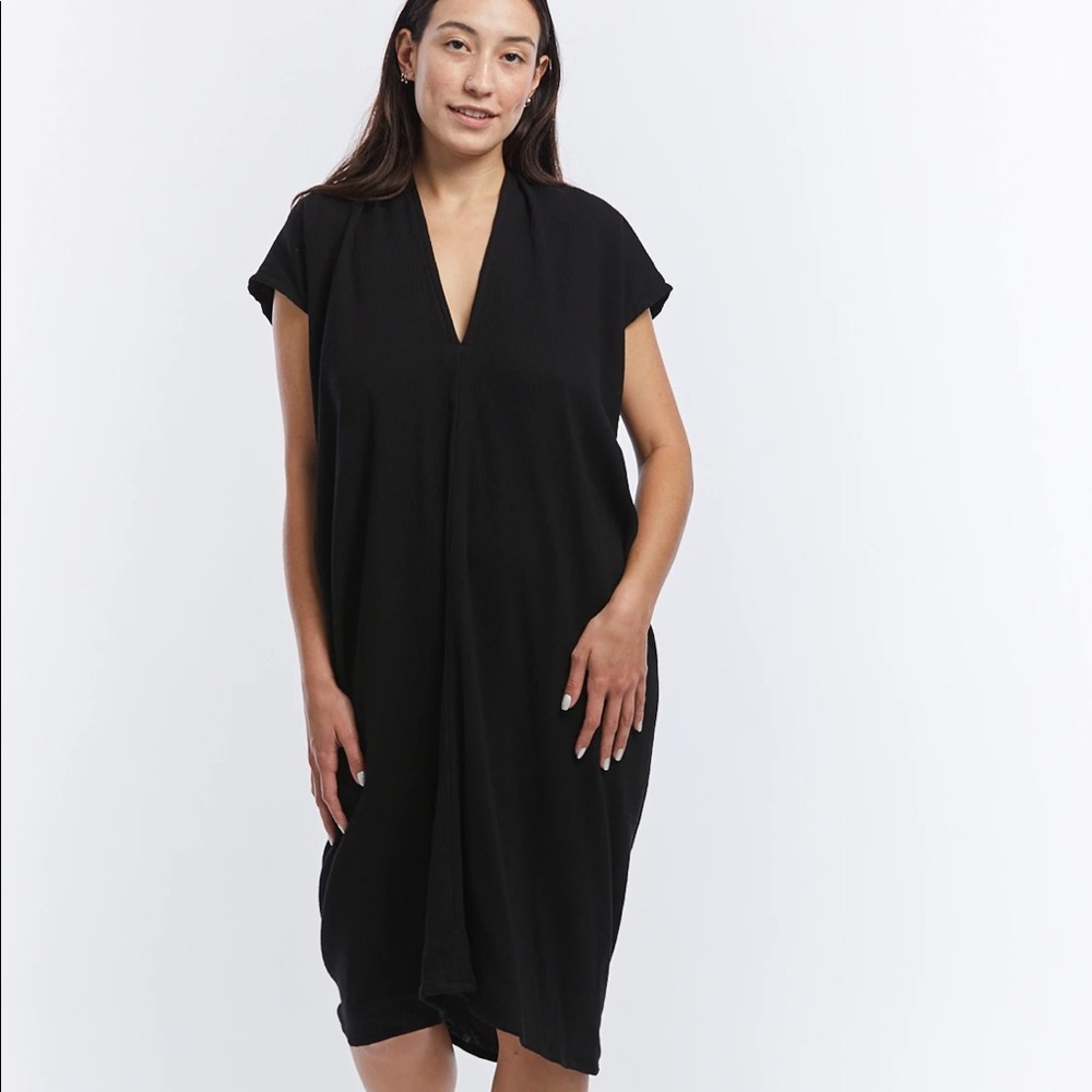 Miranda Bennet Silk Noil Everyday Dress Odessa Gray